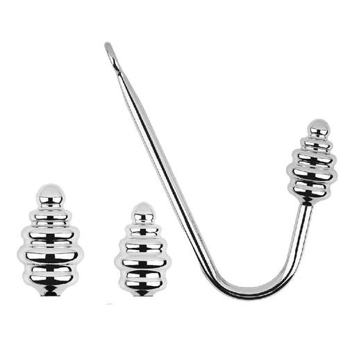 Hook Ribbed GreatBenefit 8826 Anal Screw-in Set 1116